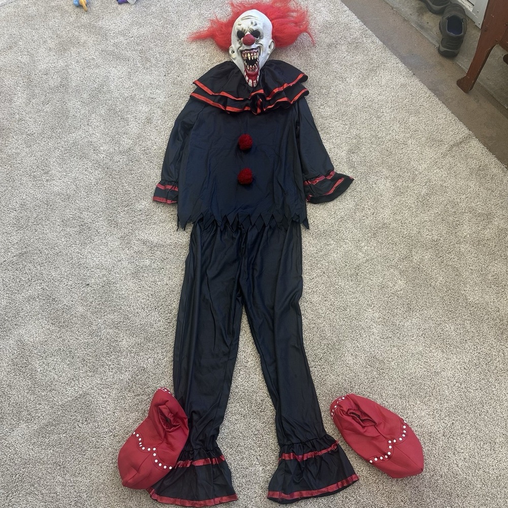 Crouchy The Clown Adult Medium M Spirit Halloween Costume Cosplay EUC No Gloves